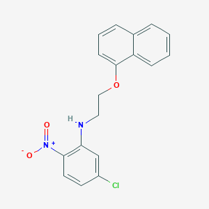 molecular formula C18H15ClN2O3 B5224012 (5-chloro-2-nitrophenyl)[2-(1-naphthyloxy)ethyl]amine 