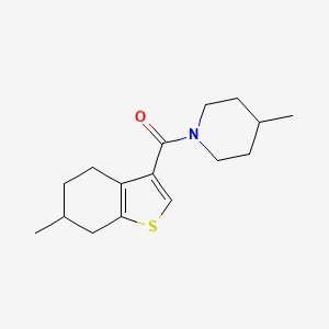 4-methyl-1-[(6-methyl-4,5,6,7-tetrahydro-1-benzothien-3-yl)carbonyl]piperidine