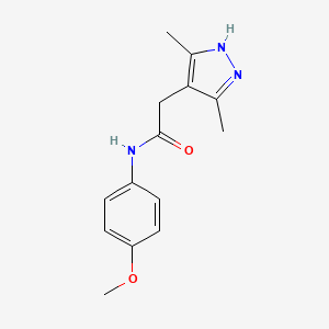 2-(3,5-dimethyl-1H-pyrazol-4-yl)-N-(4-methoxyphenyl)acetamide