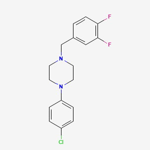 molecular formula C17H17ClF2N2 B5224026 1-(4-chlorophenyl)-4-(3,4-difluorobenzyl)piperazine 