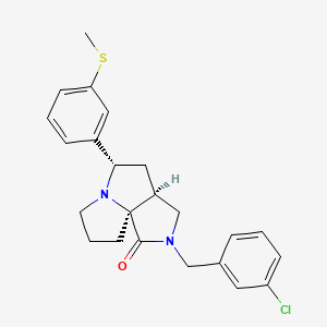 molecular formula C23H25ClN2OS B5224038 (3aS*,5S*,9aS*)-2-(3-chlorobenzyl)-5-[3-(methylthio)phenyl]hexahydro-7H-pyrrolo[3,4-g]pyrrolizin-1(2H)-one 