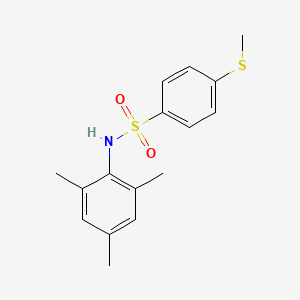 molecular formula C16H19NO2S2 B5224061 N-mesityl-4-(methylthio)benzenesulfonamide 