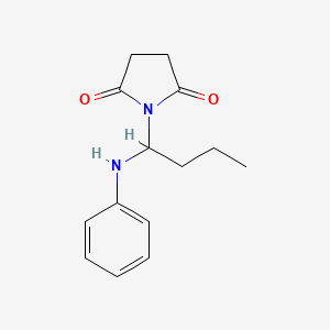 molecular formula C14H18N2O2 B5224093 1-(1-anilinobutyl)-2,5-pyrrolidinedione 
