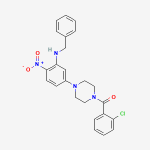 N-benzyl-5-[4-(2-chlorobenzoyl)-1-piperazinyl]-2-nitroaniline