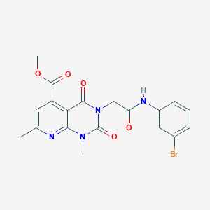 molecular formula C19H17BrN4O5 B5224109 methyl 3-{2-[(3-bromophenyl)amino]-2-oxoethyl}-1,7-dimethyl-2,4-dioxo-1,2,3,4-tetrahydropyrido[2,3-d]pyrimidine-5-carboxylate 