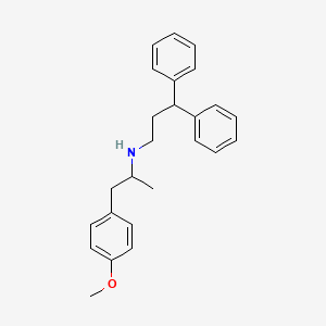 molecular formula C25H29NO B5224120 (3,3-diphenylpropyl)[2-(4-methoxyphenyl)-1-methylethyl]amine 
