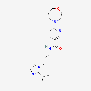 N-[3-(2-isopropyl-1H-imidazol-1-yl)propyl]-6-(1,4-oxazepan-4-yl)nicotinamide