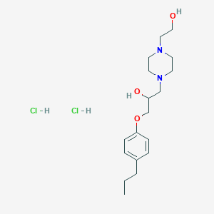 molecular formula C18H32Cl2N2O3 B5224124 1-[4-(2-hydroxyethyl)-1-piperazinyl]-3-(4-propylphenoxy)-2-propanol dihydrochloride 