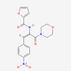 molecular formula C18H17N3O6 B5224144 N-[1-(4-morpholinylcarbonyl)-2-(4-nitrophenyl)vinyl]-2-furamide 