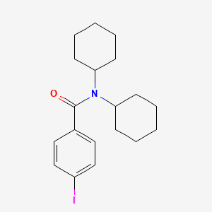 molecular formula C19H26INO B5224149 N,N-dicyclohexyl-4-iodobenzamide 