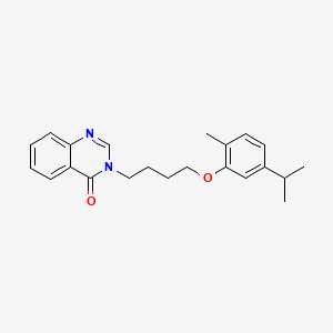 molecular formula C22H26N2O2 B5224165 3-[4-(5-isopropyl-2-methylphenoxy)butyl]-4(3H)-quinazolinone 