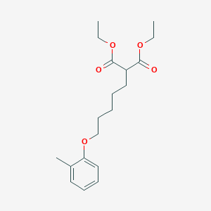 diethyl [5-(2-methylphenoxy)pentyl]malonate