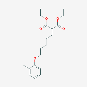 molecular formula C19H28O5 B5224181 diethyl [5-(2-methylphenoxy)pentyl]malonate 