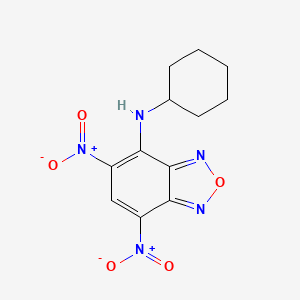 molecular formula C12H13N5O5 B5224212 N-cyclohexyl-5,7-dinitro-2,1,3-benzoxadiazol-4-amine 