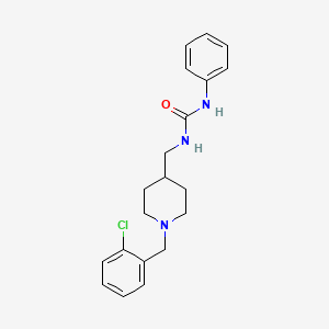 molecular formula C20H24ClN3O B5224229 N-{[1-(2-chlorobenzyl)-4-piperidinyl]methyl}-N'-phenylurea 