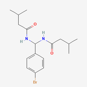 molecular formula C17H25BrN2O2 B5224244 N,N'-[(4-bromophenyl)methylene]bis(3-methylbutanamide) 