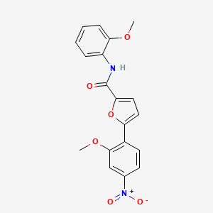 molecular formula C19H16N2O6 B5224259 5-(2-methoxy-4-nitrophenyl)-N-(2-methoxyphenyl)-2-furamide 