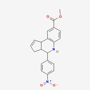molecular formula C20H18N2O4 B5224263 methyl 4-(4-nitrophenyl)-3a,4,5,9b-tetrahydro-3H-cyclopenta[c]quinoline-8-carboxylate 