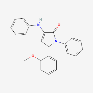 molecular formula C23H20N2O2 B5224287 3-anilino-5-(2-methoxyphenyl)-1-phenyl-1,5-dihydro-2H-pyrrol-2-one 