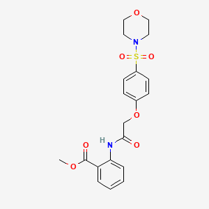 molecular formula C20H22N2O7S B5224300 methyl 2-({[4-(4-morpholinylsulfonyl)phenoxy]acetyl}amino)benzoate 