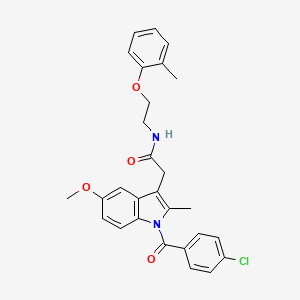 2-[1-(4-chlorobenzoyl)-5-methoxy-2-methyl-1H-indol-3-yl]-N-[2-(2-methylphenoxy)ethyl]acetamide