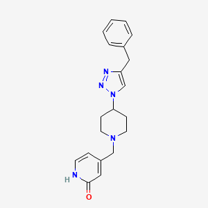 4-{[4-(4-benzyl-1H-1,2,3-triazol-1-yl)-1-piperidinyl]methyl}-2-pyridinol bis(trifluoroacetate) (salt)