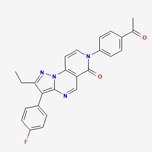 7-(4-acetylphenyl)-2-ethyl-3-(4-fluorophenyl)pyrazolo[1,5-a]pyrido[3,4-e]pyrimidin-6(7H)-one