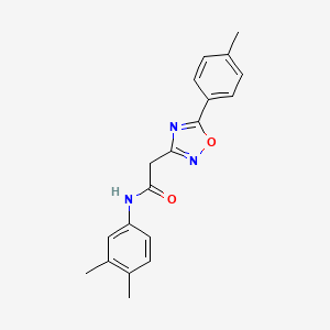 molecular formula C19H19N3O2 B5224374 N-(3,4-dimethylphenyl)-2-[5-(4-methylphenyl)-1,2,4-oxadiazol-3-yl]acetamide 