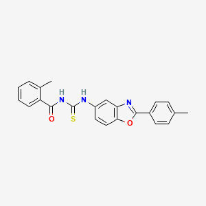 2-methyl-N-({[2-(4-methylphenyl)-1,3-benzoxazol-5-yl]amino}carbonothioyl)benzamide