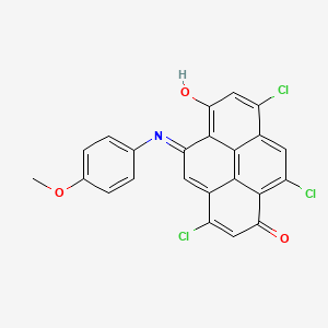 3,5,8-trichloro-10-[(4-methoxyphenyl)amino]-1,6-pyrenedione