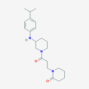 molecular formula C22H33N3O2 B5224406 1-(3-{3-[(4-isopropylphenyl)amino]-1-piperidinyl}-3-oxopropyl)-2-piperidinone 