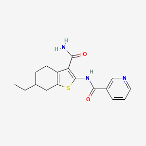 N-[3-(aminocarbonyl)-6-ethyl-4,5,6,7-tetrahydro-1-benzothien-2-yl]nicotinamide