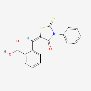 2-[(4-oxo-3-phenyl-2-thioxo-1,3-thiazolidin-5-ylidene)methyl]benzoic acid