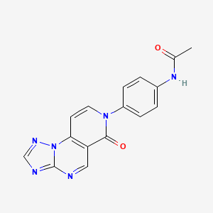 molecular formula C16H12N6O2 B5224456 N-[4-(6-oxopyrido[3,4-e][1,2,4]triazolo[1,5-a]pyrimidin-7(6H)-yl)phenyl]acetamide 