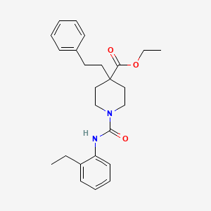 molecular formula C25H32N2O3 B5224470 ethyl 1-{[(2-ethylphenyl)amino]carbonyl}-4-(2-phenylethyl)-4-piperidinecarboxylate 