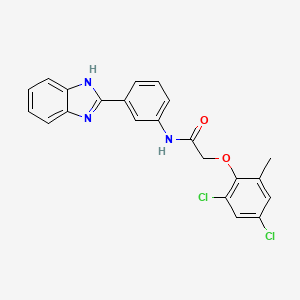 N-[3-(1H-benzimidazol-2-yl)phenyl]-2-(2,4-dichloro-6-methylphenoxy)acetamide