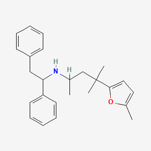 molecular formula C25H31NO B5224533 N-(1,2-diphenylethyl)-4-methyl-4-(5-methyl-2-furyl)-2-pentanamine 