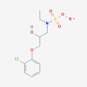 molecular formula C11H15ClKNO5S B5224559 potassium [3-(2-chlorophenoxy)-2-hydroxypropyl]ethylsulfamate 