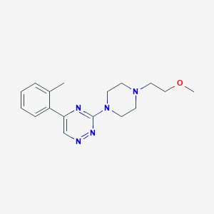 molecular formula C17H23N5O B5224575 3-[4-(2-methoxyethyl)-1-piperazinyl]-5-(2-methylphenyl)-1,2,4-triazine 