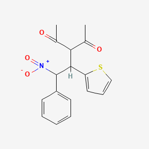 molecular formula C17H17NO4S B5224583 3-[2-nitro-2-phenyl-1-(2-thienyl)ethyl]-2,4-pentanedione 