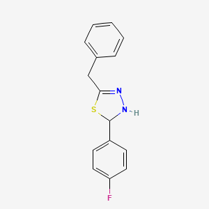 molecular formula C15H13FN2S B5224586 5-benzyl-2-(4-fluorophenyl)-2,3-dihydro-1,3,4-thiadiazole 