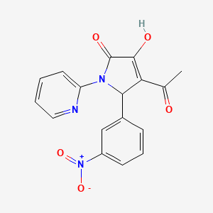 4-acetyl-3-hydroxy-5-(3-nitrophenyl)-1-(2-pyridinyl)-1,5-dihydro-2H-pyrrol-2-one