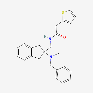 N-({2-[benzyl(methyl)amino]-2,3-dihydro-1H-inden-2-yl}methyl)-2-(2-thienyl)acetamide