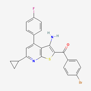 molecular formula C23H16BrFN2OS B5224613 [3-amino-6-cyclopropyl-4-(4-fluorophenyl)thieno[2,3-b]pyridin-2-yl](4-bromophenyl)methanone 