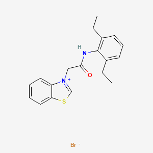 3-{2-[(2,6-diethylphenyl)amino]-2-oxoethyl}-1,3-benzothiazol-3-ium bromide