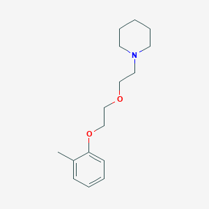 molecular formula C16H25NO2 B5224622 1-{2-[2-(2-methylphenoxy)ethoxy]ethyl}piperidine 