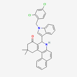 5-[1-(2,4-dichlorobenzyl)-1H-indol-3-yl]-2,2-dimethyl-2,3,5,6-tetrahydrobenzo[a]phenanthridin-4(1H)-one