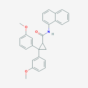 molecular formula C28H25NO3 B5224670 2,2-bis(3-methoxyphenyl)-N-1-naphthylcyclopropanecarboxamide CAS No. 6367-56-2