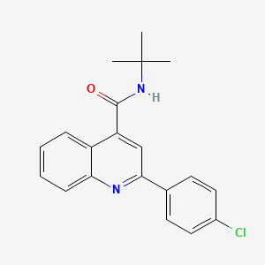 molecular formula C20H19ClN2O B5224696 N-(tert-butyl)-2-(4-chlorophenyl)-4-quinolinecarboxamide 