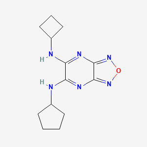 molecular formula C13H18N6O B5224717 N-cyclobutyl-N'-cyclopentyl[1,2,5]oxadiazolo[3,4-b]pyrazine-5,6-diamine 